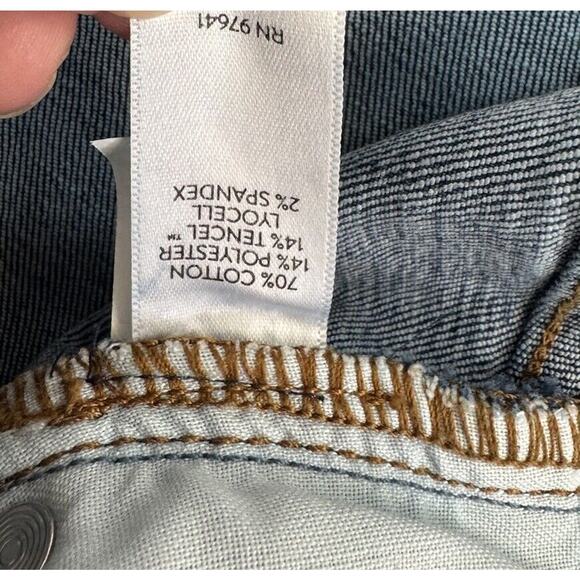 J Jill Full Leg Crops 20R High Rise Denim Jeans Long Shorts Button Fly - Picture 3 of 5